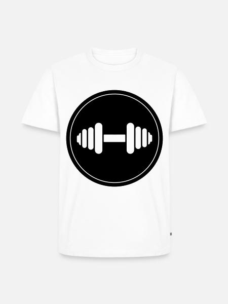 Dumbbell weights icon - Men's Premium Organic T-Shirt - white