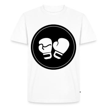 Symbole des gants de boxe - T-shirt Premium bio Homme - blanc - Devant - Nico (187cm)