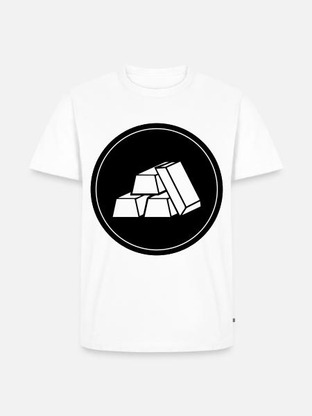 Gold Circle icon - Men's Premium Organic T-Shirt - white