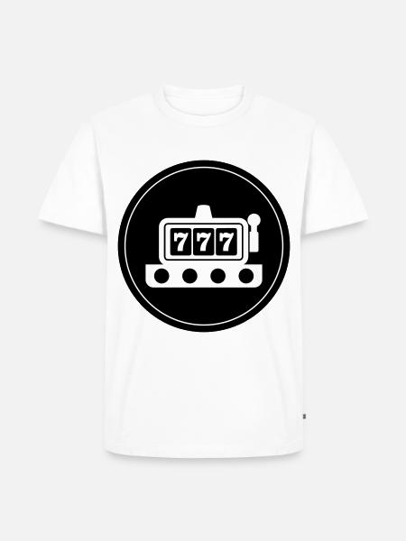 One-armed bandit circle - Men's Premium Organic T-Shirt - white