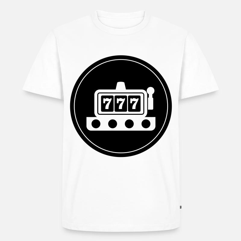 Einarmiger bandit Kreis - Männer Premium Bio T-Shirt - Weiß