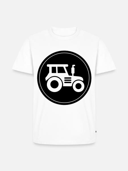 Tractor icon circle - Men's Premium Organic T-Shirt - white