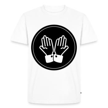 Cercle de prière des mains - T-shirt Premium bio Homme - blanc - Devant - Nico (187cm)