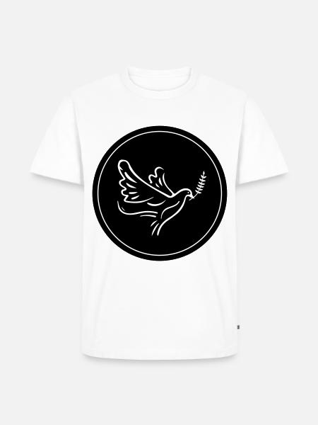 Pigeon Circle - Men's Premium Organic T-Shirt - white
