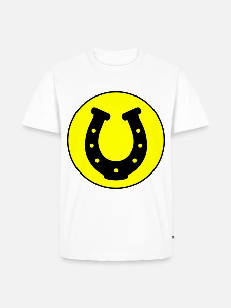 Horseshoe Icon - Men's Premium Organic T-Shirt - white