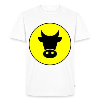 Tête de vache - T-shirt Premium bio Homme - blanc - Devant - Nico (187cm)