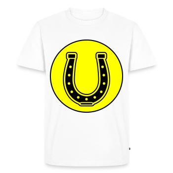Symbole en fer à cheval - T-shirt Premium bio Homme - blanc - Devant - Nico (187cm)