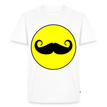 Symbole de moustache - T-shirt Premium bio Homme - blanc - Devant - Nico (187cm)
