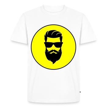 Symbole de barbe du visage - T-shirt Premium bio Homme - blanc - Devant - Nico (187cm)