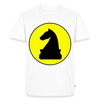 Horse chess piece - Men's Premium Organic T-Shirt - white - Front - Nico (187cm)