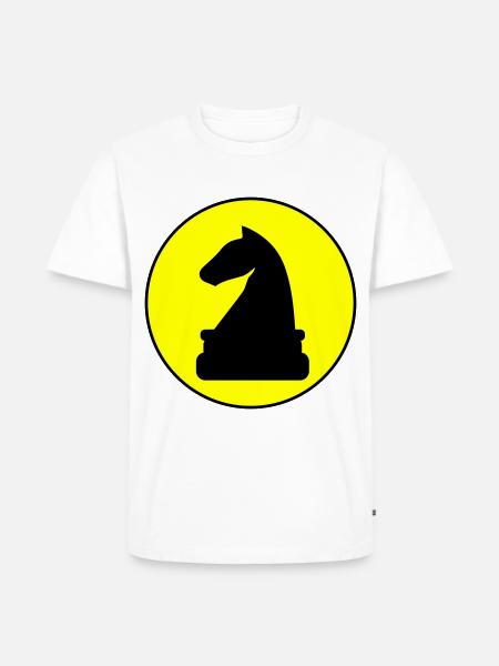 Pièce d’échecs de cheval - T-shirt Premium bio Homme - blanc