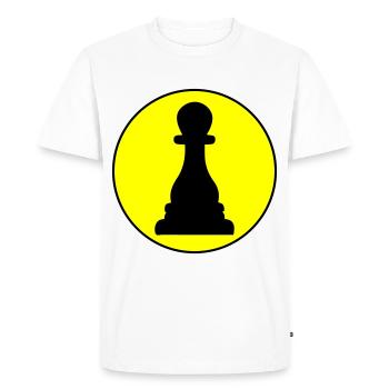 Pièce d’échecs Runner Bauer - T-shirt Premium bio Homme - blanc - Devant - Nico (187cm)