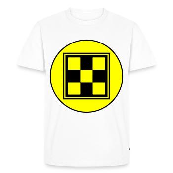 Symbole d’échiquier - T-shirt Premium bio Homme - blanc - Devant - Nico (187cm)
