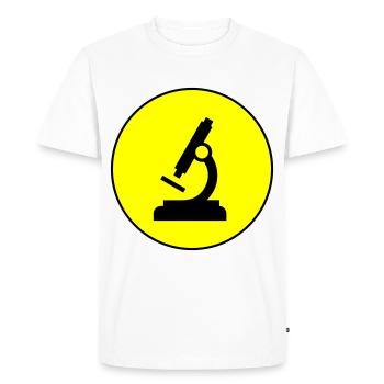 Microscope Icon Icon - Men's Premium Organic T-Shirt - white - Front - Nico (187cm)