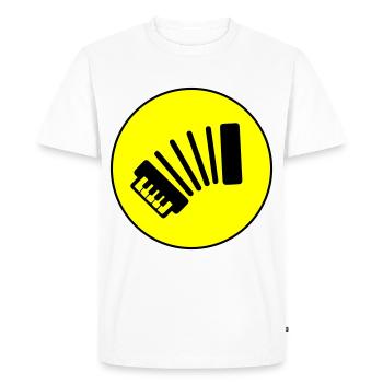 Musique d’accordéon - T-shirt Premium bio Homme - blanc - Devant - Nico (187cm)