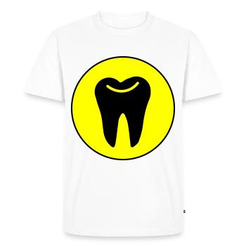 Symbole de l’icône de dent - T-shirt Premium bio Homme - blanc - Devant - Nico (187cm)