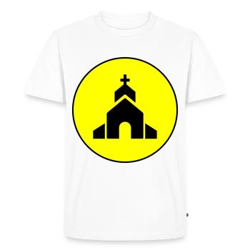 Foi de l’Église - T-shirt Premium bio Homme - blanc - Devant - Nico (187cm)