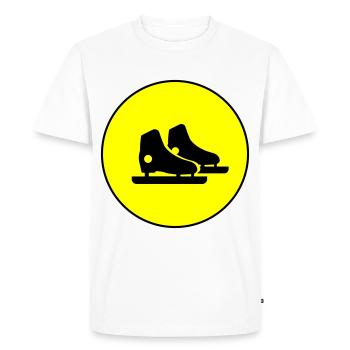 Patins de patinage artistique - T-shirt Premium bio Homme - blanc - Devant - Nico (187cm)