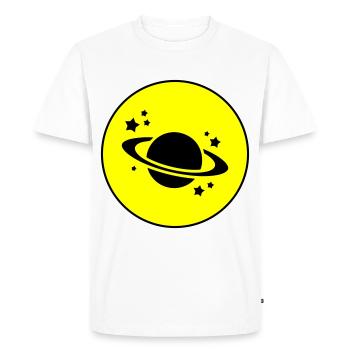 Saturn Icon icon - Men's Premium Organic T-Shirt - white - Front - Nico (187cm)