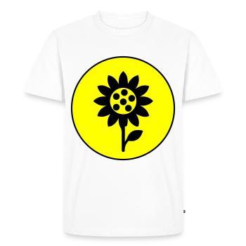 Icône d’icône de tournesol - T-shirt Premium bio Homme - blanc - Devant - Nico (187cm)