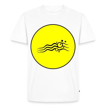 Icône d’onde - T-shirt Premium bio Homme - blanc - Devant - Nico (187cm)