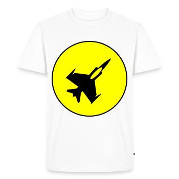 Symbole de jet d’avion - T-shirt Premium bio Homme - blanc - Devant - Nico (187cm)