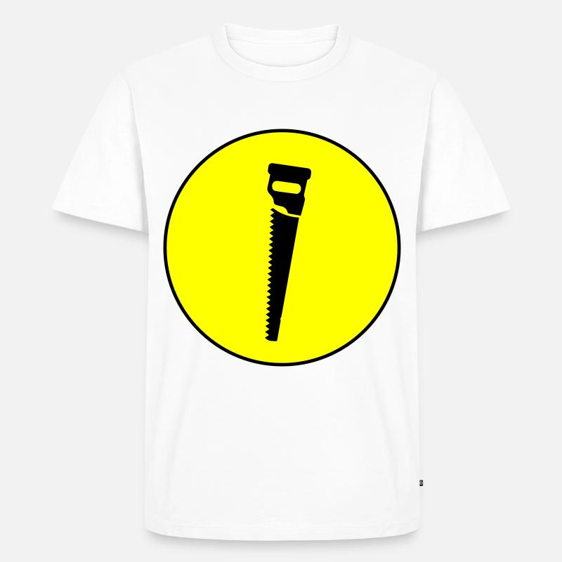 Säge icon symbol - Männer Premium Bio T-Shirt - Weiß