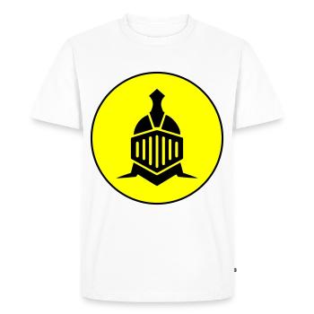 Casque de chevalier - T-shirt Premium bio Homme - blanc - Devant - Nico (187cm)