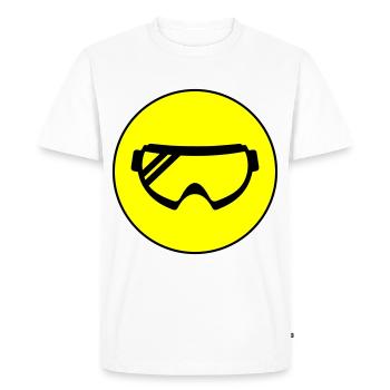 Icône des lunettes de ski - T-shirt Premium bio Homme - blanc - Devant - Nico (187cm)