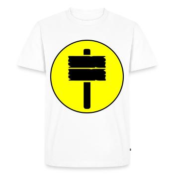 Icône de signalisation - T-shirt Premium bio Homme - blanc - Devant - Nico (187cm)