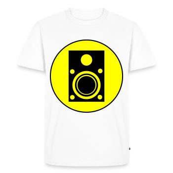Symbole de musique des haut-parleurs - T-shirt Premium bio Homme - blanc - Devant - Nico (187cm)