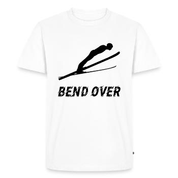 Bend Over Ski Jumping Skiing Winter Sports - Men's Premium Organic T-Shirt - white - Front - Nico (187cm)