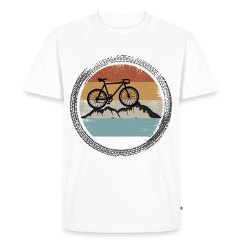 Radsport Bike Fahrrad Sport Radeln Biker Cycling - Men's Premium Organic T-Shirt - white - Front - Nico (187cm)