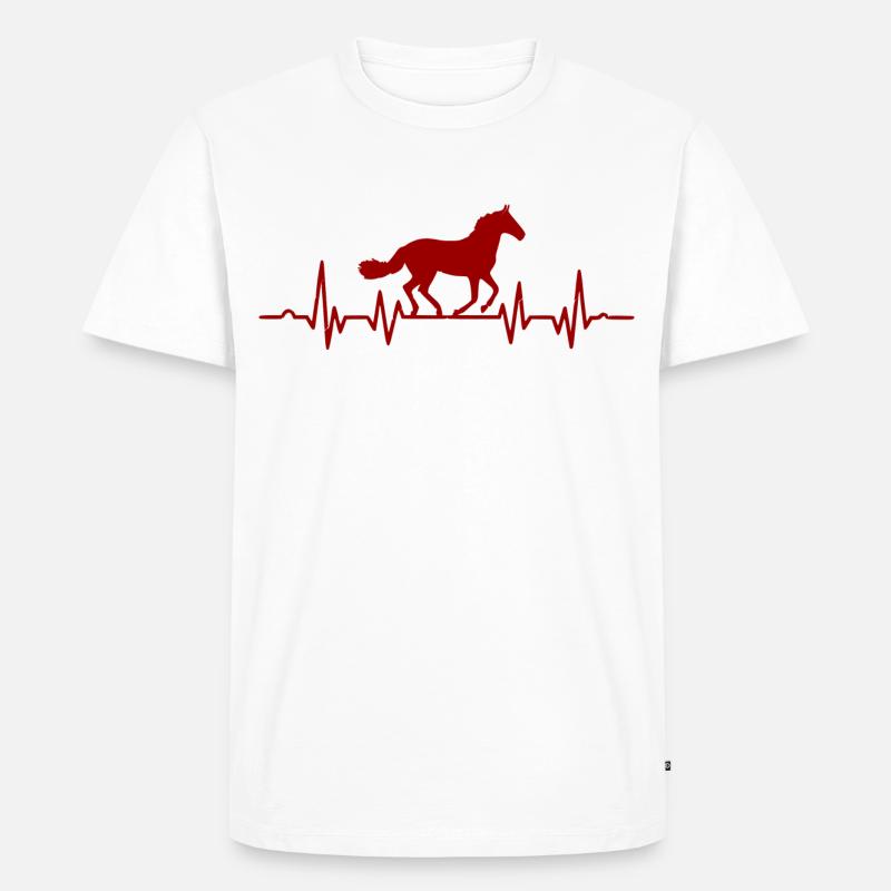 Reiten Freizeit Geschenkreiter - Männer Premium Bio T-Shirt - Weiß