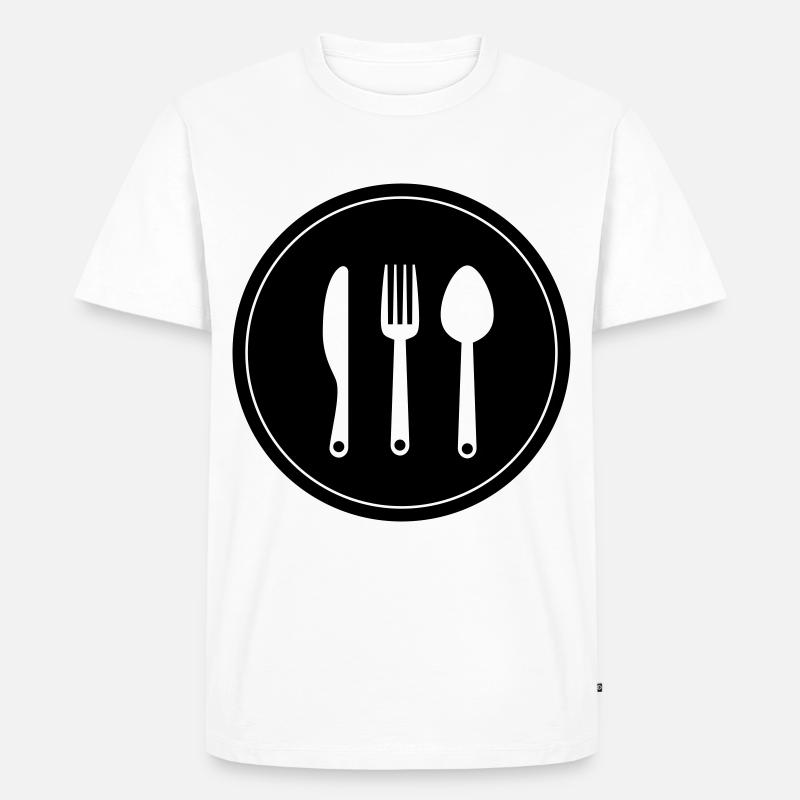 Couverts à la fourchette - T-shirt Premium bio Homme - blanc