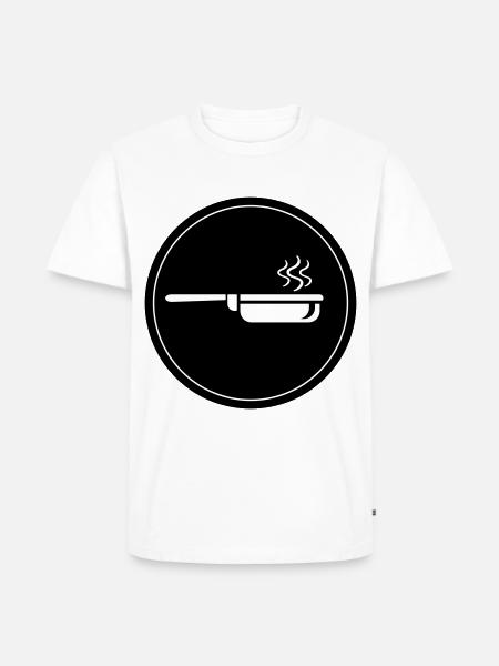 Cooking pan - Men's Premium Organic T-Shirt - white