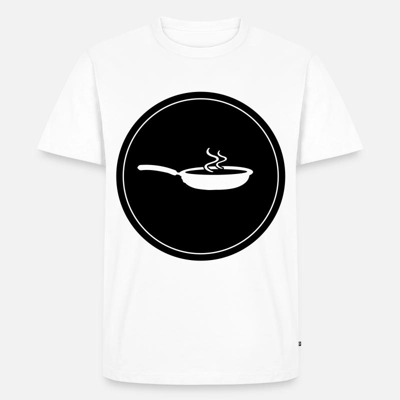 Pfanne Koch - Männer Premium Bio T-Shirt - Weiß