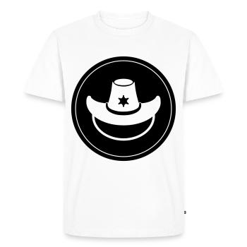 cowboy head western - Men's Premium Organic T-Shirt - white - Front - Nico (187cm)