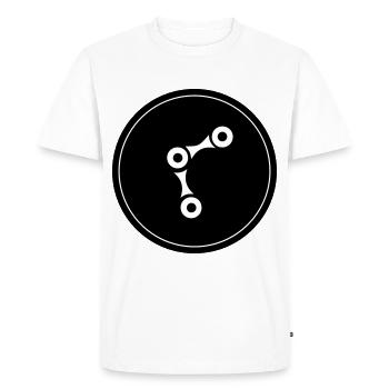 Bicycle Cycling Chain - Men's Premium Organic T-Shirt - white - Front - Nico (187cm)