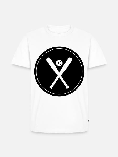 Baseball icon - Men's Premium Organic T-Shirt - white