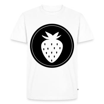 Fraise aux fruits - T-shirt Premium bio Homme - blanc - Devant - Nico (187cm)