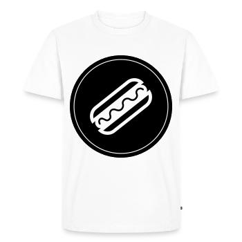 Symbole Hotdog Foodie - T-shirt Premium bio Homme - blanc - Devant - Nico (187cm)
