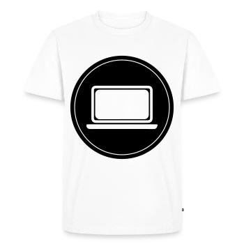 Laptop Pc Office - Men's Premium Organic T-Shirt - white - Front - Nico (187cm)