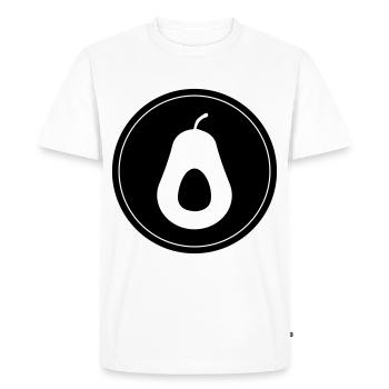 Avocado symbol - Men's Premium Organic T-Shirt - white - Front - Nico (187cm)
