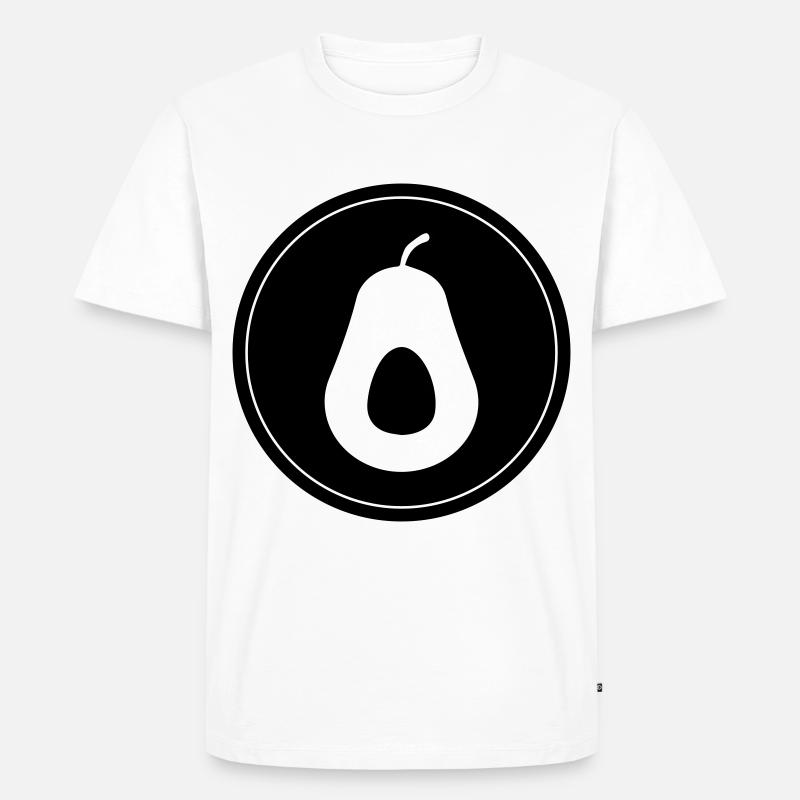 Avocado symbol - Männer Premium Bio T-Shirt - Weiß