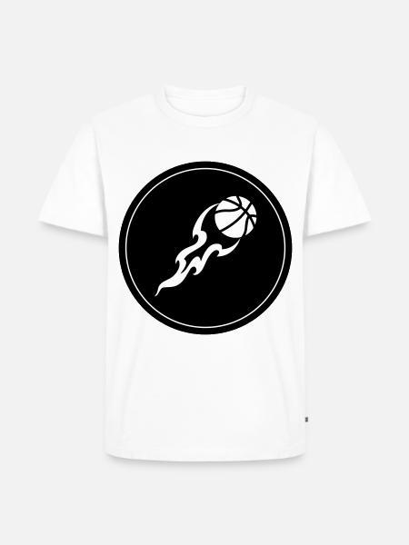 Basketball flame - Men's Premium Organic T-Shirt - white