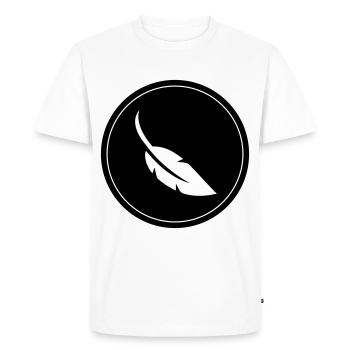 Pen Symbol Circle - Men's Premium Organic T-Shirt - white - Front - Nico (187cm)