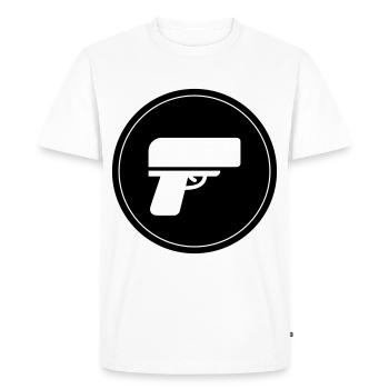 Cercle de pluie d’argent d’armes à feu - T-shirt Premium bio Homme - blanc - Devant - Nico (187cm)