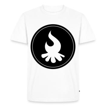 Campfire Circle - Men's Premium Organic T-Shirt - white - Front - Nico (187cm)