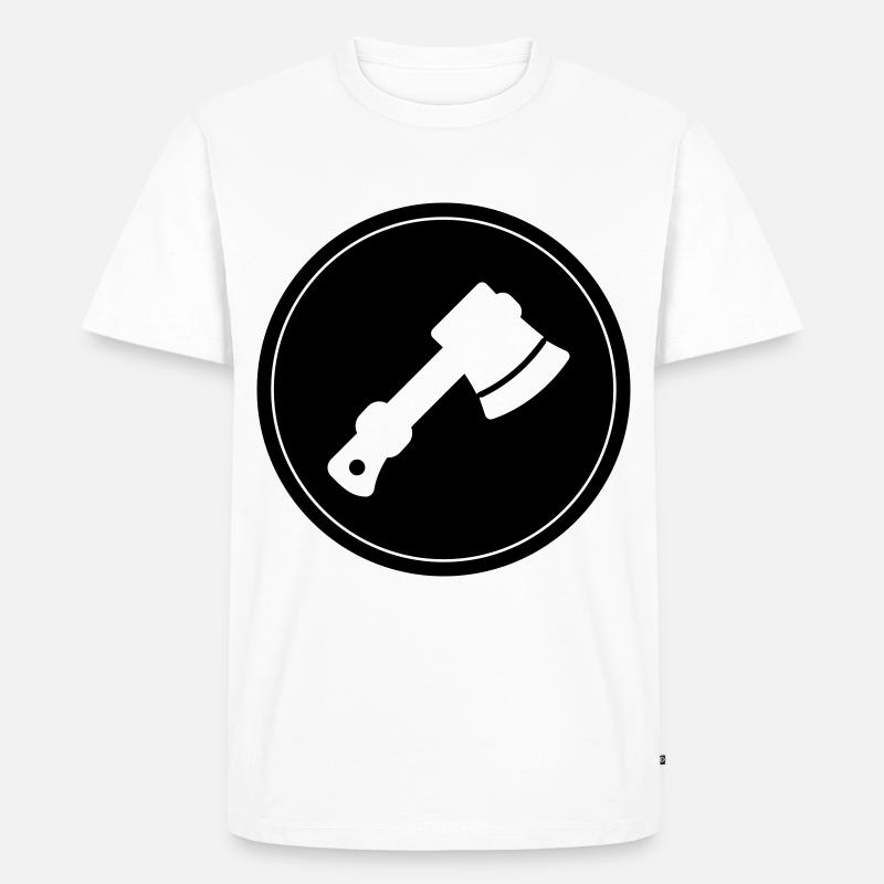 Kletterausrüstung Kreis eispickel - Männer Premium Bio T-Shirt - Weiß